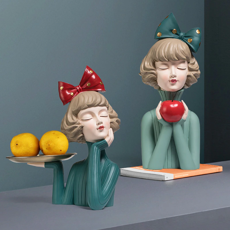 Busto Decorativo Lili Tray Estatueta