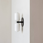 Arandela de Parede Dupla Minimalista Crema