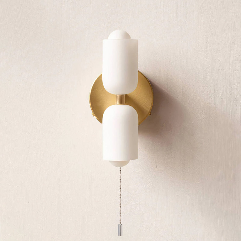 Arandela de Parede Dupla Minimalista Crema