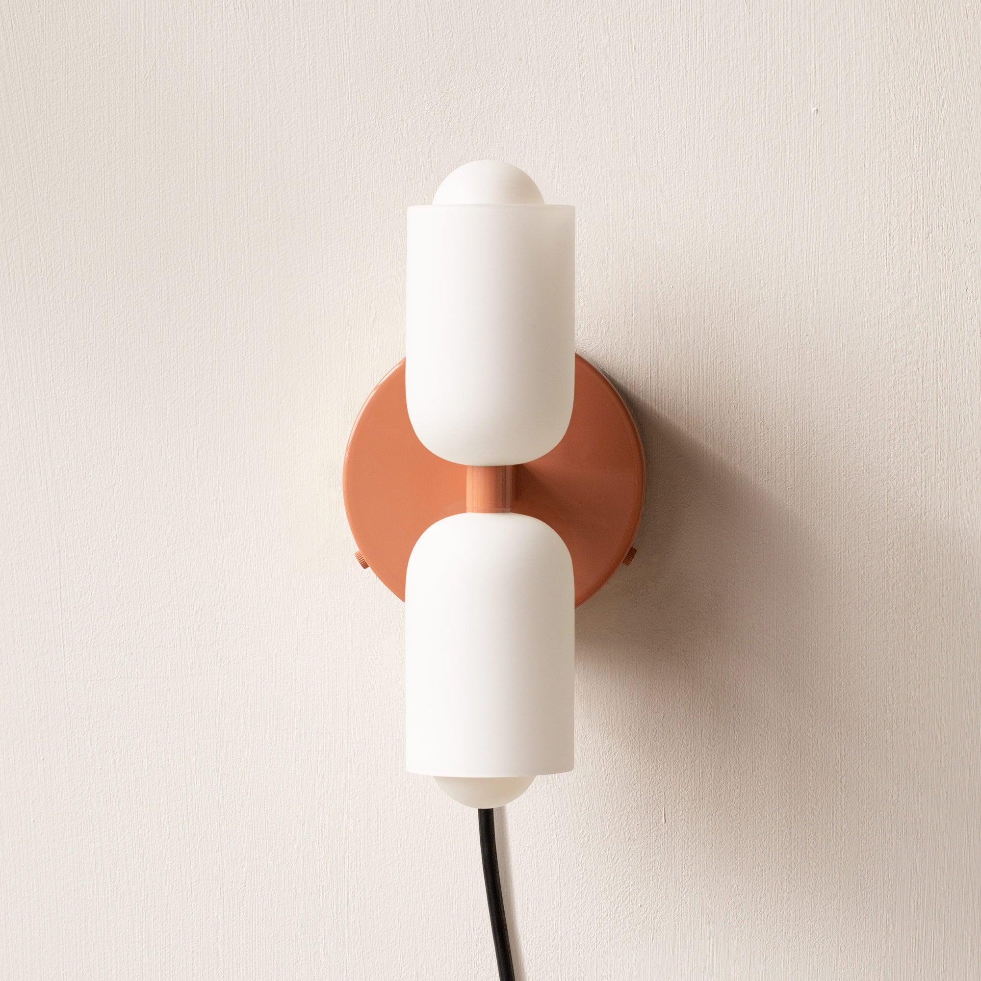 Arandela de Parede Dupla Minimalista Crema
