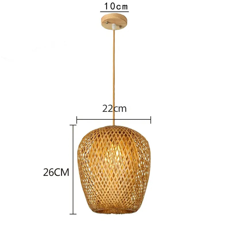 Luminária Pendente Bambu Rattan