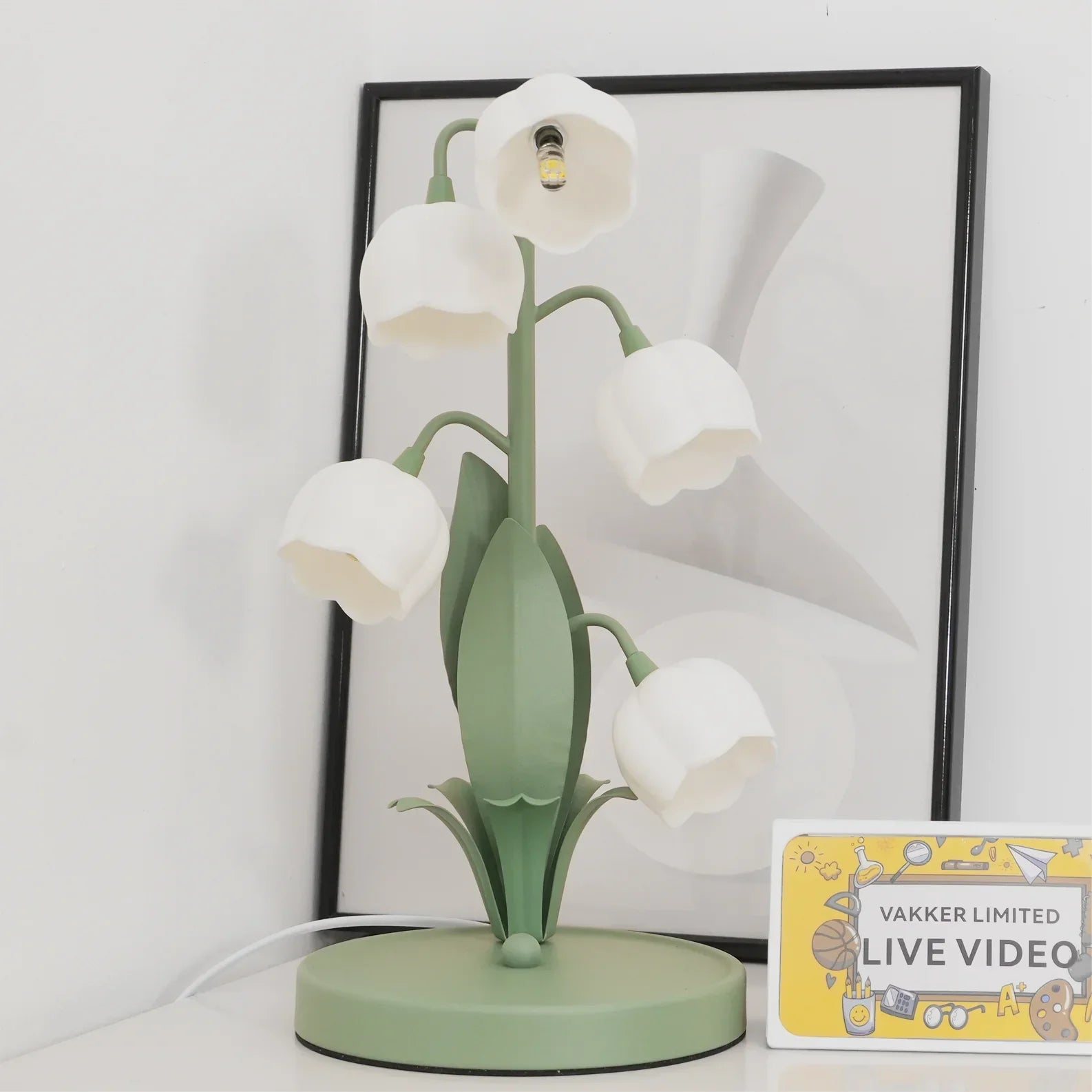 Luminária de Mesa Bell Orchid