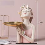 Busto Decorativo Lili Butterfly Bandeja Estatueta