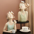 Busto DecorativoLili Butterfly Café Estatueta