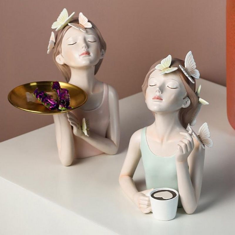 Busto DecorativoLili Butterfly Café Estatueta
