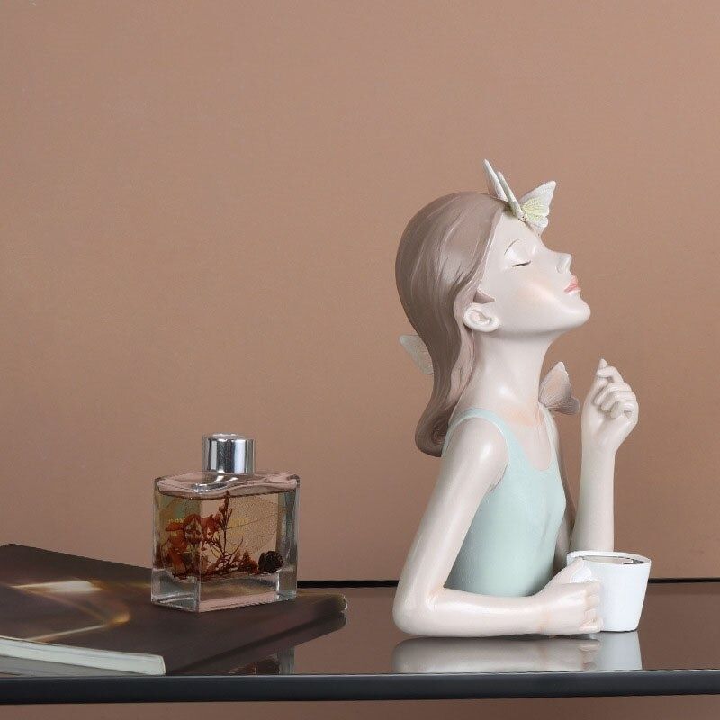 Busto DecorativoLili Butterfly Café Estatueta