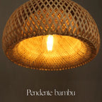 Luminária Pendente Bambu Organic Loom