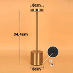 Luminária de Mesa LED Recarregável Sem Fio Metal