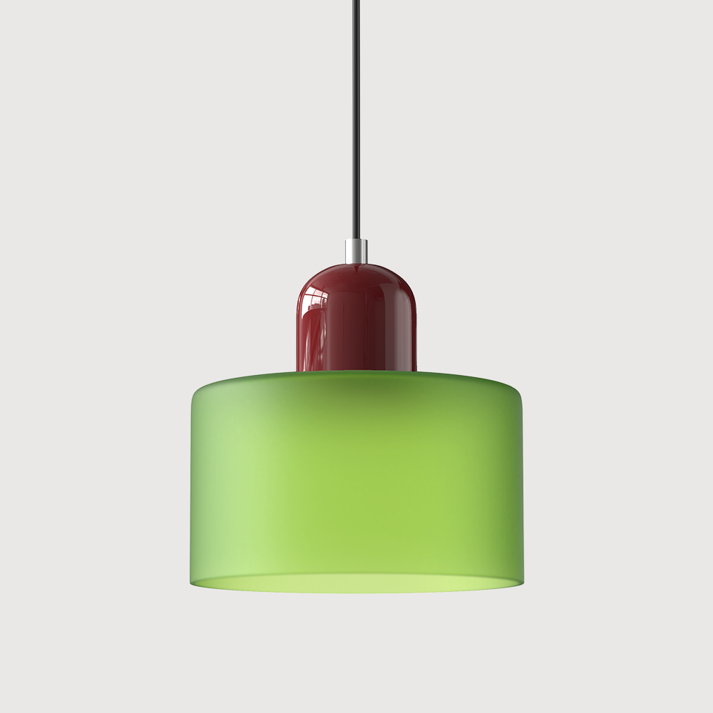 Luminária Pendente Pequena de Vidro Estilo Bauhaus