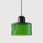 Luminária Pendente Pequena de Vidro Estilo Bauhaus