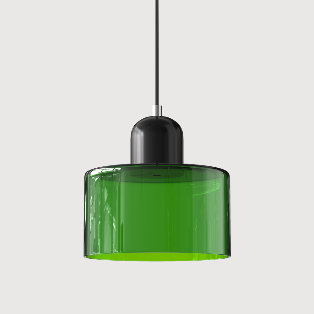 Luminária Pendente Pequena de Vidro Estilo Bauhaus