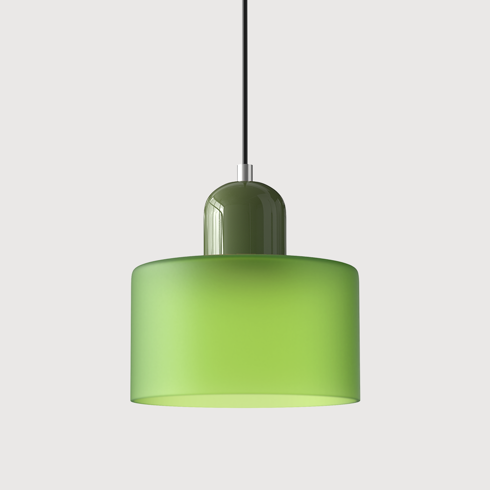 Luminária Pendente Pequena de Vidro Estilo Bauhaus