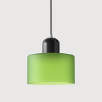 Luminária Pendente Pequena de Vidro Estilo Bauhaus