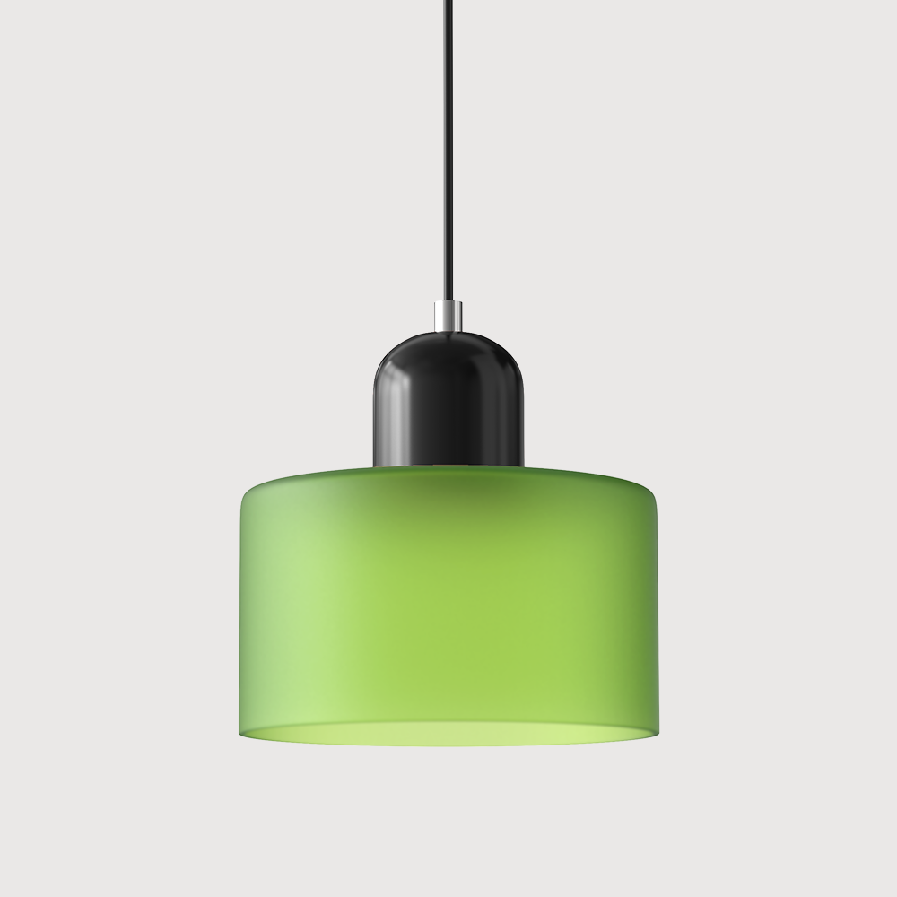 Luminária Pendente Pequena de Vidro Estilo Bauhaus