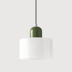 Luminária Pendente Pequena de Vidro Estilo Bauhaus