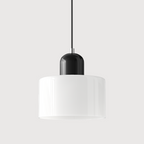 Luminária Pendente Pequena de Vidro Estilo Bauhaus