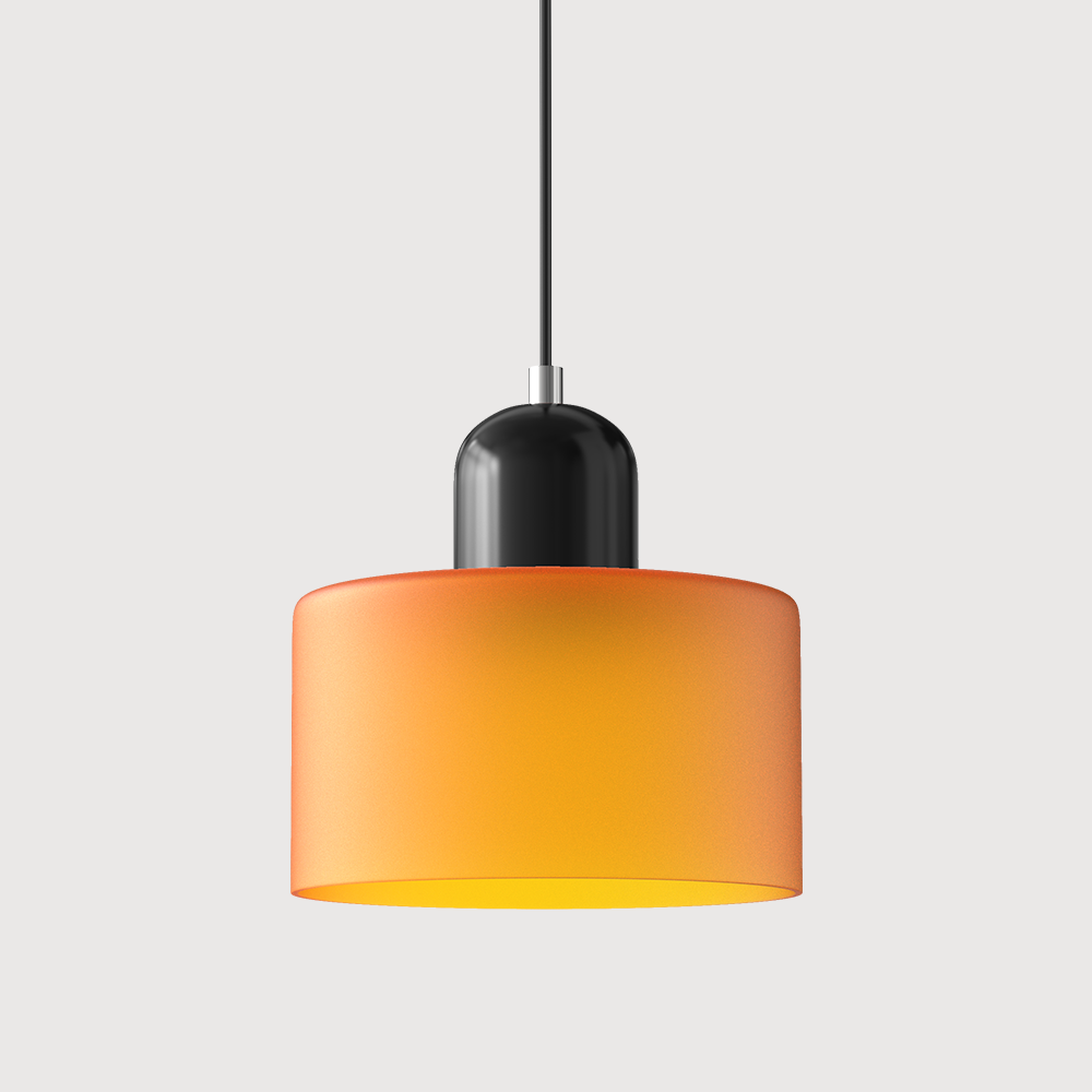 Luminária Pendente Pequena de Vidro Estilo Bauhaus