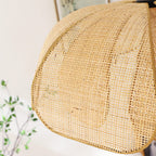 Pendente Rústico de Rattan Petal