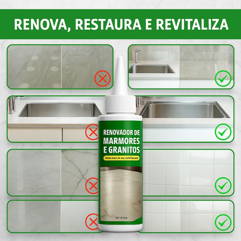 Renovador e Revitalizador de Mármores, Granitos e Porcelanatos [Compre 1 Leve 2]