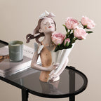 Busto Decorativo Lili Butterfly Flores Estatueta