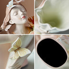 Busto Decorativo Lili Butterfly Flores Estatueta