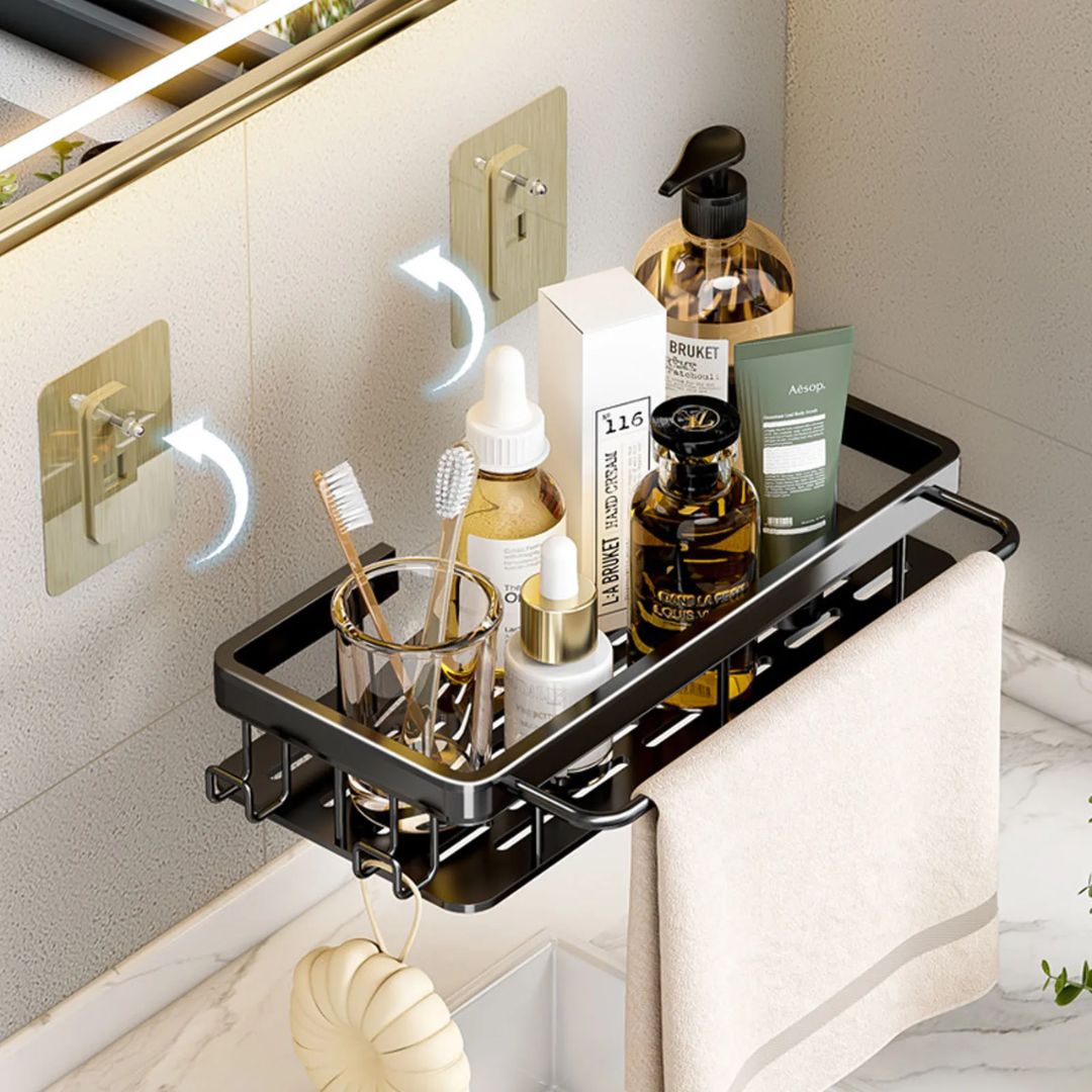 Suporte de Utensílios de Parede Multiuso Sem Perfuração