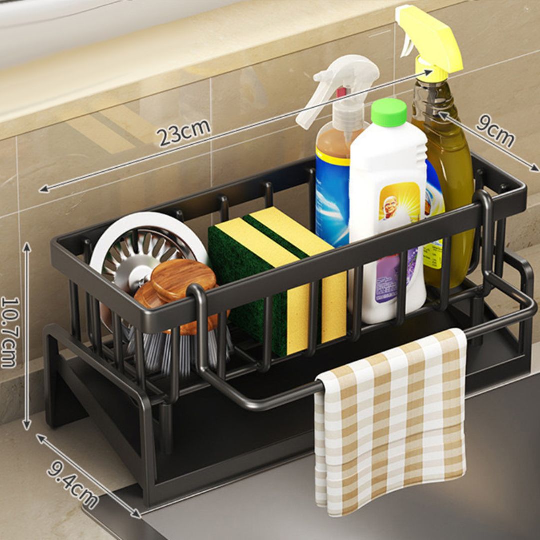 Suporte para Utensílios de Cozinha Auto-Drenagem