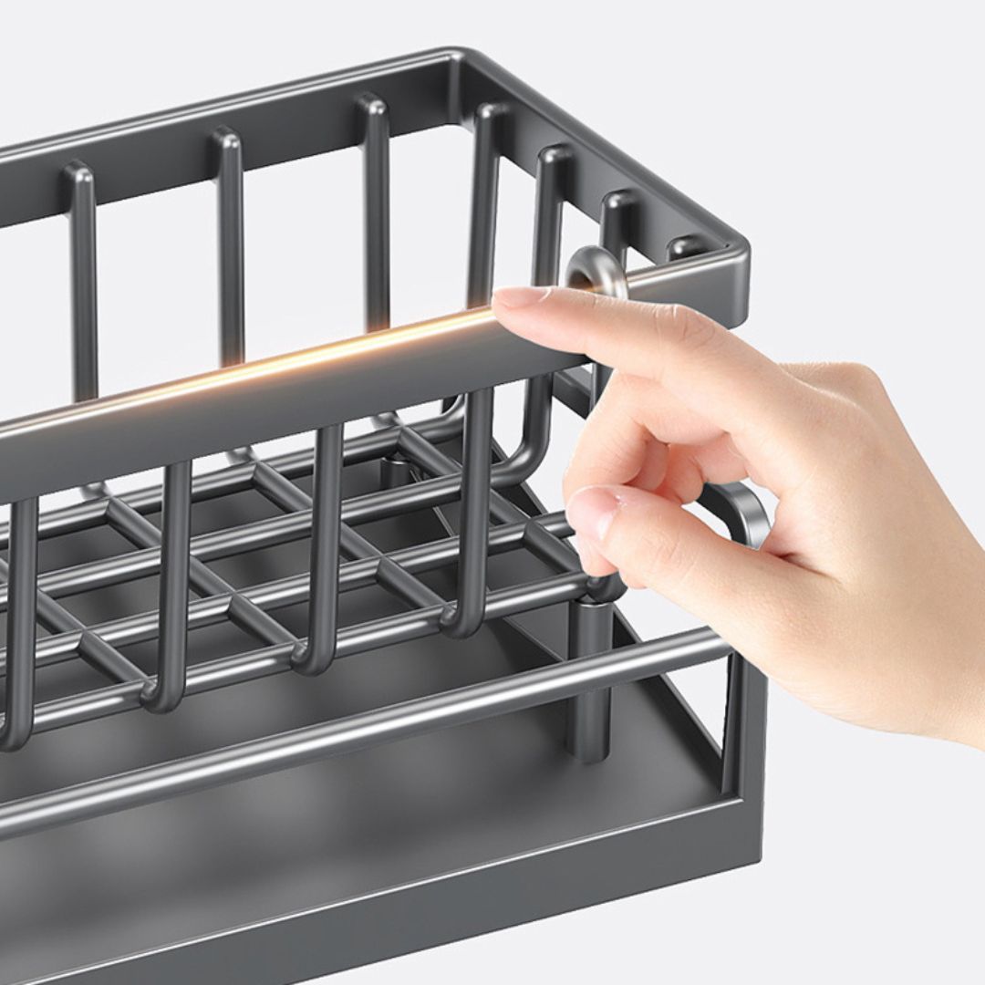 Suporte para Utensílios de Cozinha Auto-Drenagem
