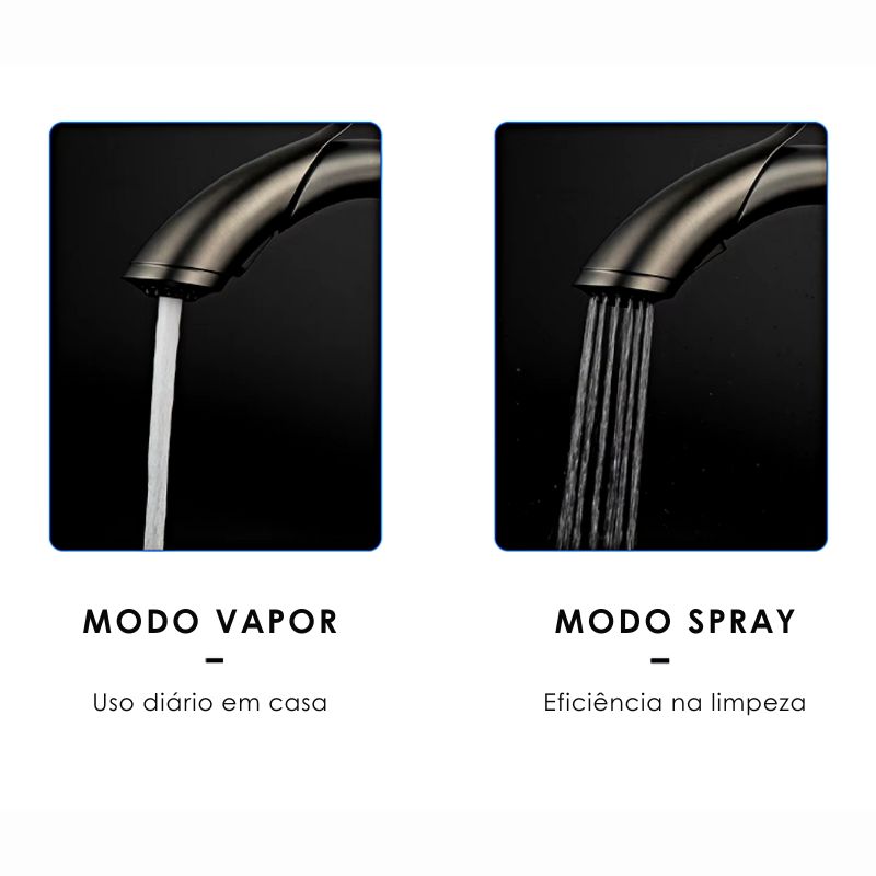 Torneira Gourmet para Cozinha Monocomando 2 Modos de Água Extensível