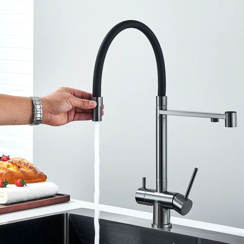 Torneira de Cozinha com Filtro Duplo Comando Extensível London