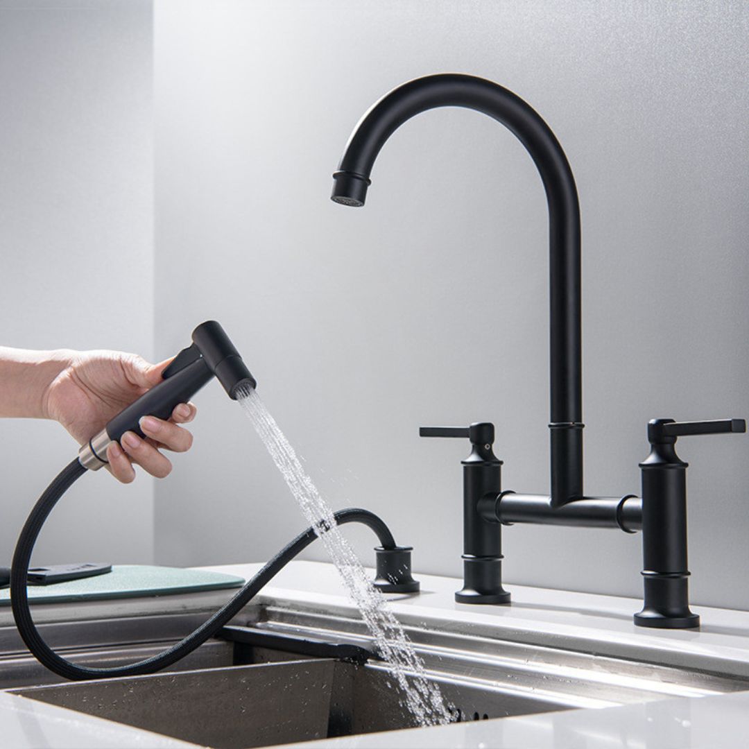 Torneira para Cozinha Duplo Comando com Ducha Lateral Prestige