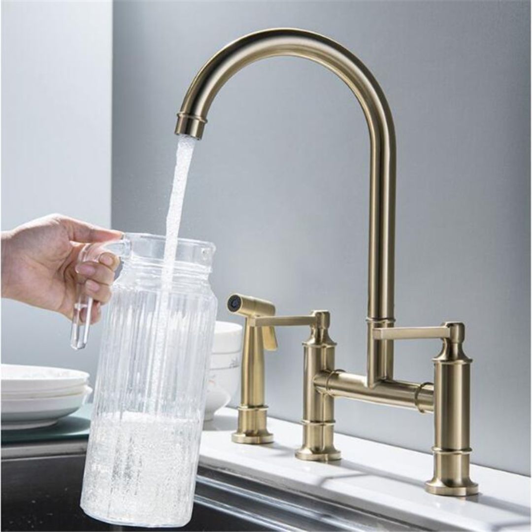 Torneira para Cozinha Duplo Comando com Ducha Lateral Prestige