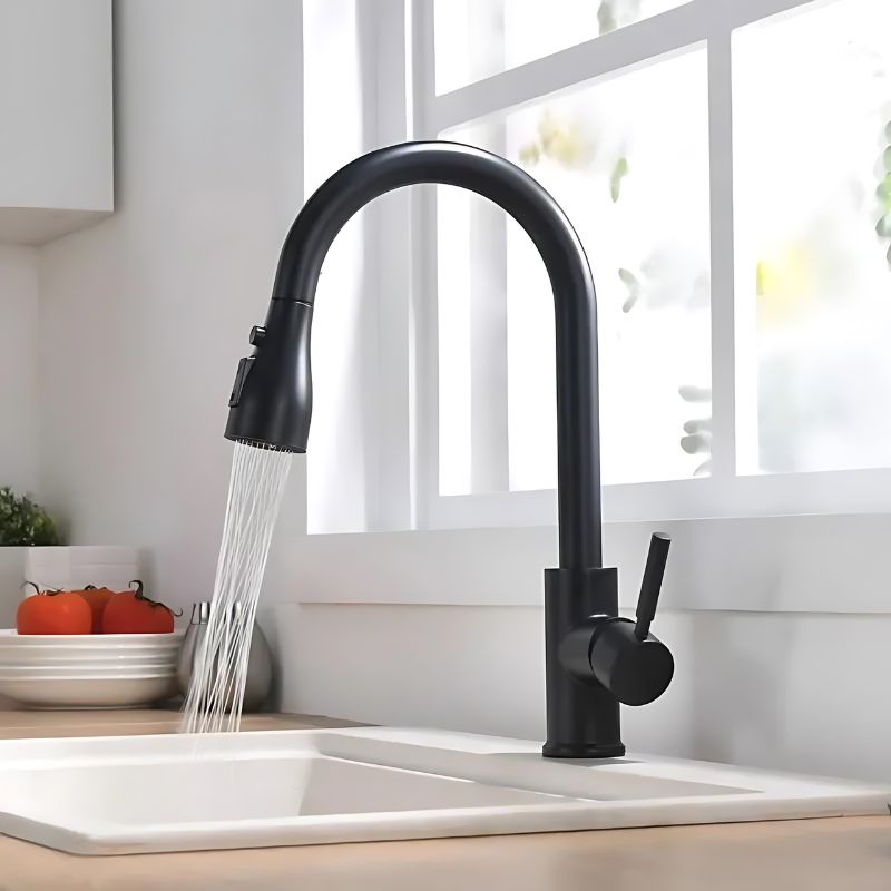 Torneira para Cozinha Escovada Monocomando 360° Sync