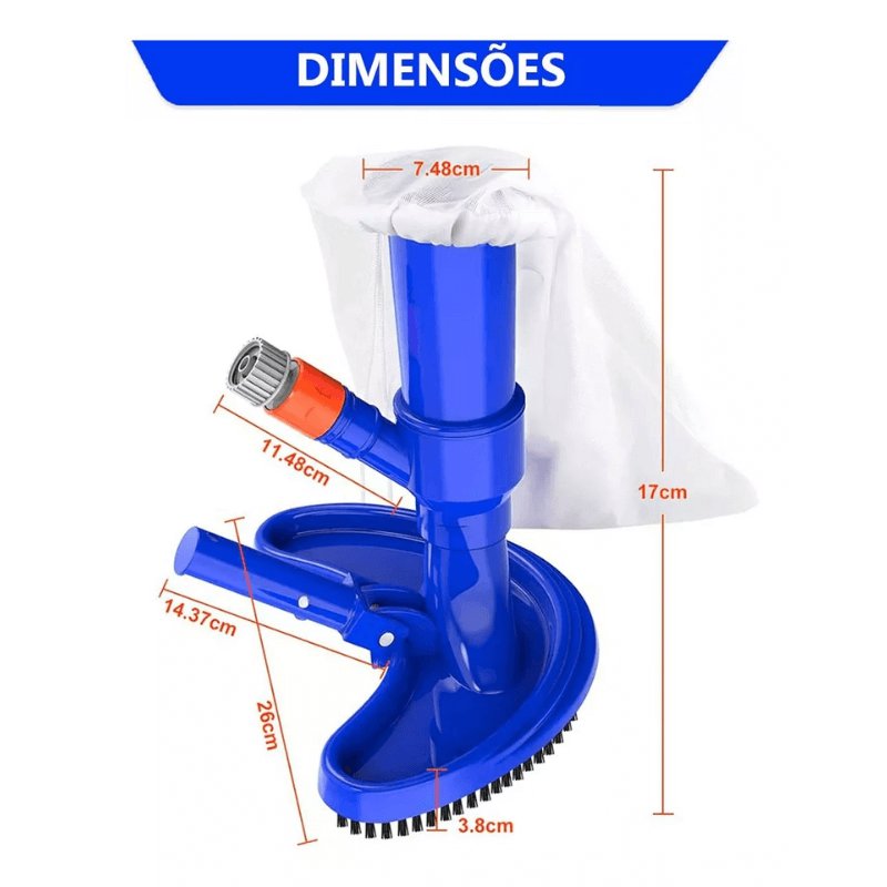 Aspirador A Vácuo Para Piscina Prático E Econômico