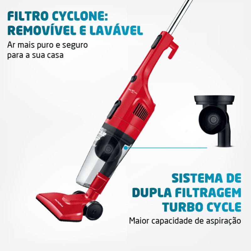 Aspirador de Pó Vertical 2 em 1 Mondial Turbo Cycle AP30 1200W