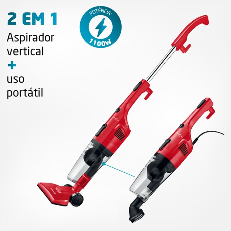 Aspirador de Pó Vertical 2 em 1 Mondial Turbo Cycle AP30 1200W