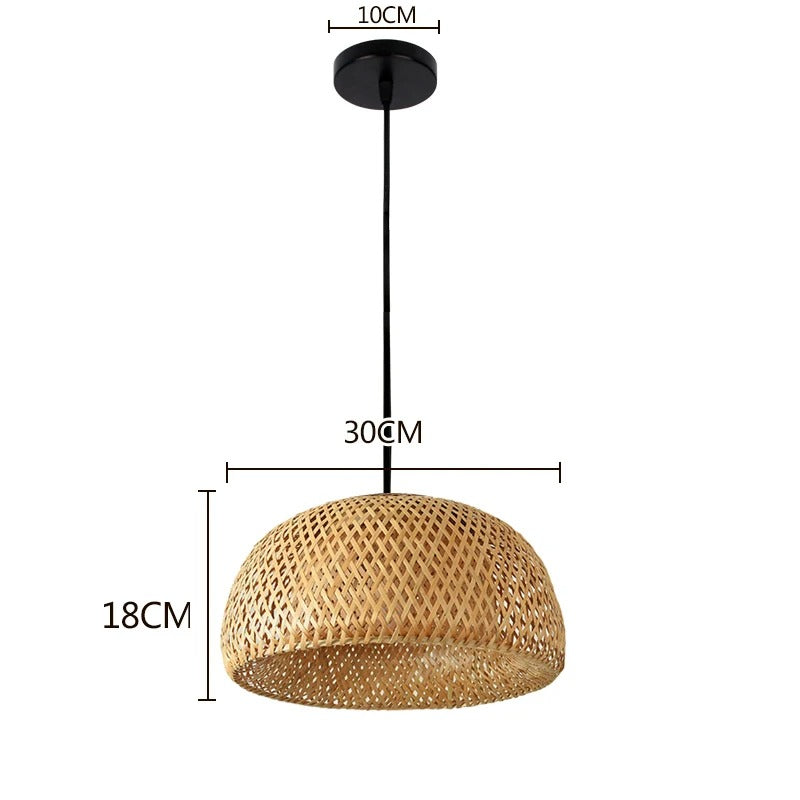 Luminária Pendente Bambu Organic Loom